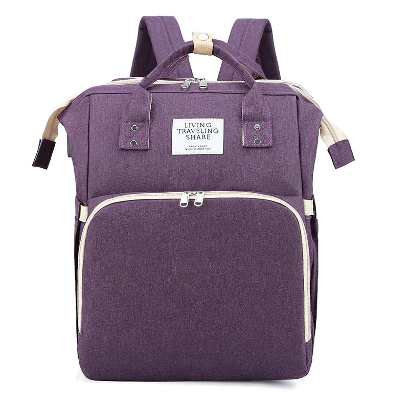 Diaper Backpack with Insulated Bottle Pockets