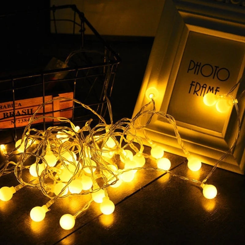 10M USB/Battery Power Ball LED String Lights Garland Lights ...