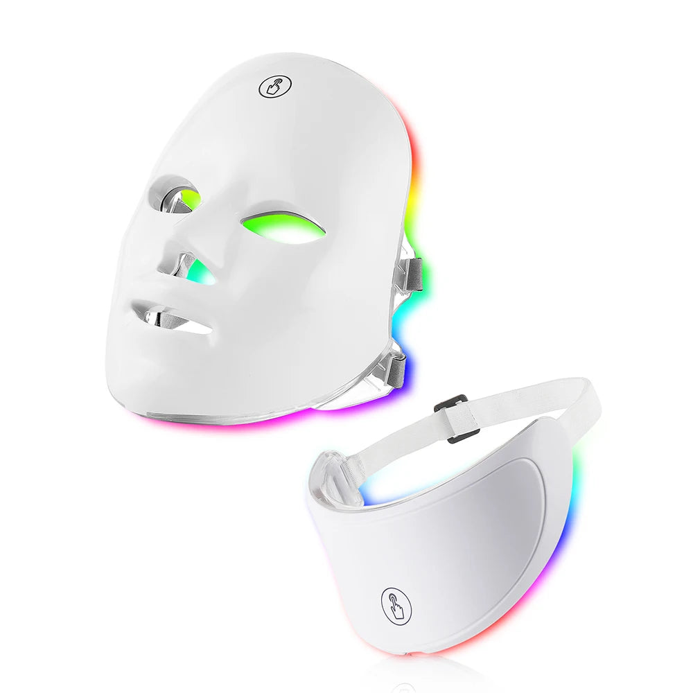7-Color LED Facial Mask with Neck Treatment