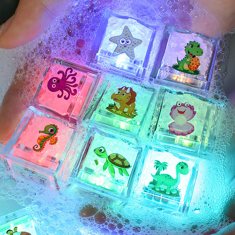 Colorful LED Sensing Flashing Ice Cube Light