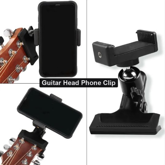 Guitar Phone Clip Stand – Hands-Free Mount for Musicians