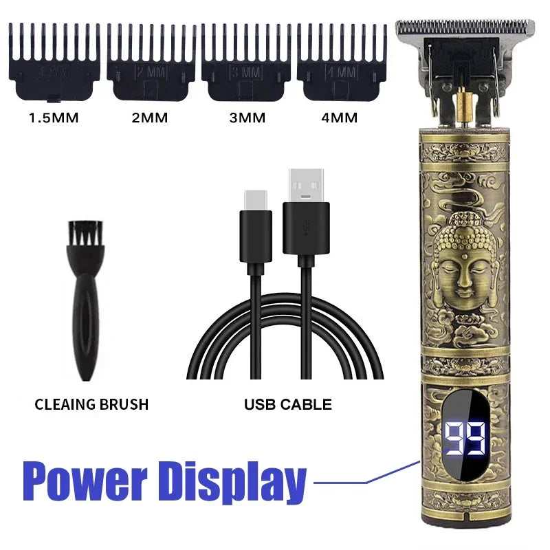 Vintage Cordless Hair Trimmer with USB Charging