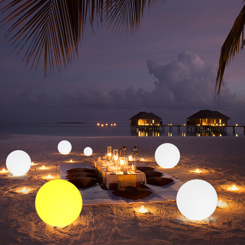 Outdoor LED Illuminated Globe Light Colorful Creative Lawn Lamp