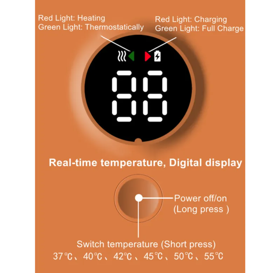 Portable USB Bottle Warmer with Insulated Heating Bag