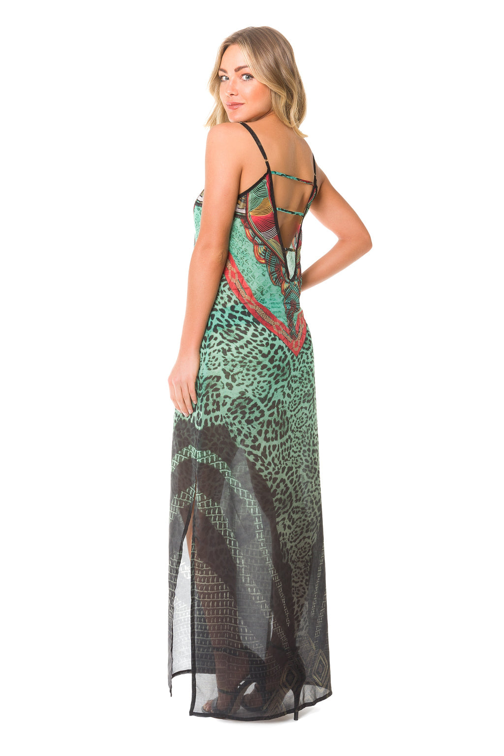 Boho Summer Maxi Dress with African-Inspired Pattern