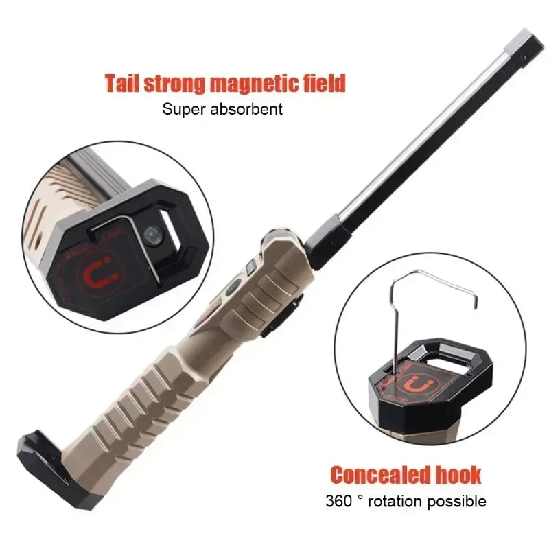 Folding COB LED Work Light – USB Rechargeable, 7 Modes