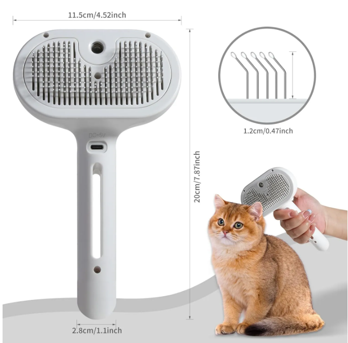 Spray Misting Pet Grooming Brush