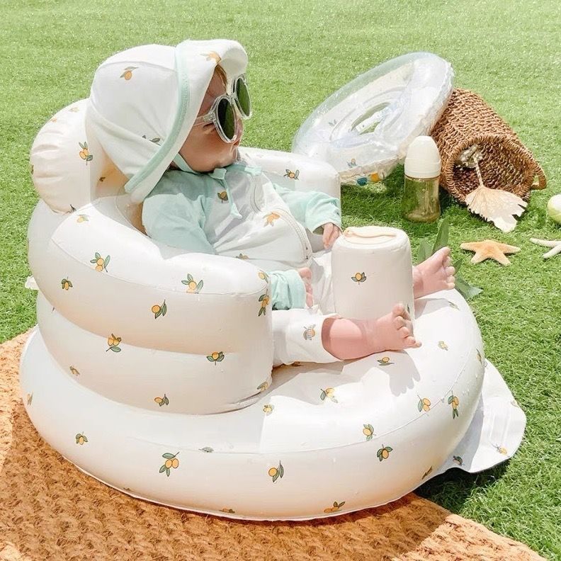 Inflatable Baby Chair with Built-in Pump