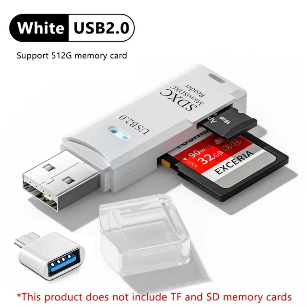 2-in-1 Multi Functional  USB 3.0 Card ReaderMiniSD...