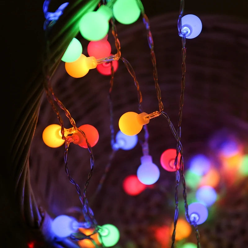 10M USB/Battery Power Ball LED String Lights Garland Lights ...