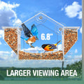 Outdoor Window Bird Feeder Transparent Birdhouse