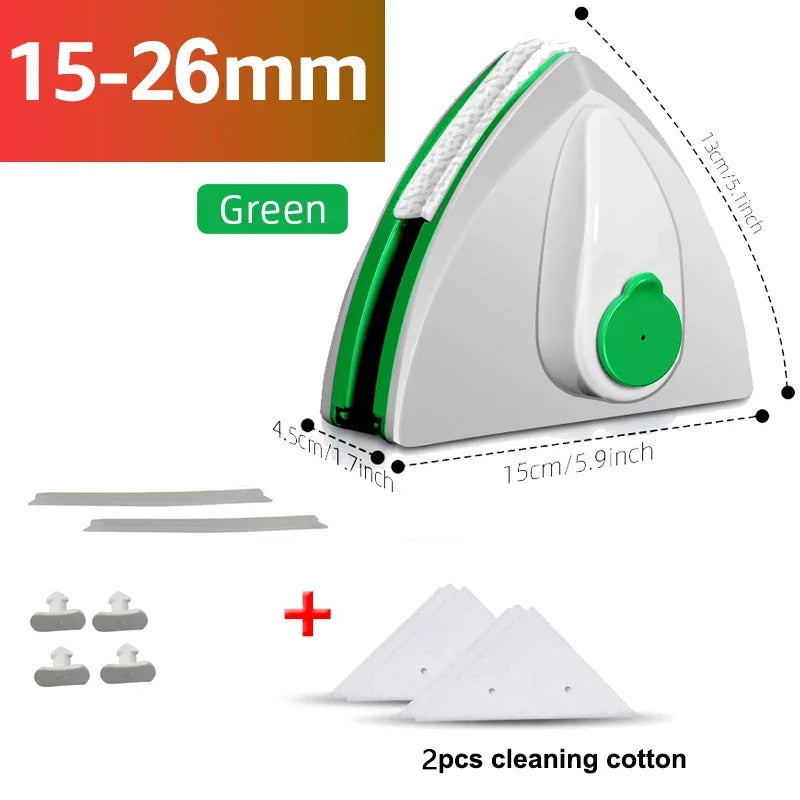 Double-Sided Magnetic Window Cleaner with Auto Drainage