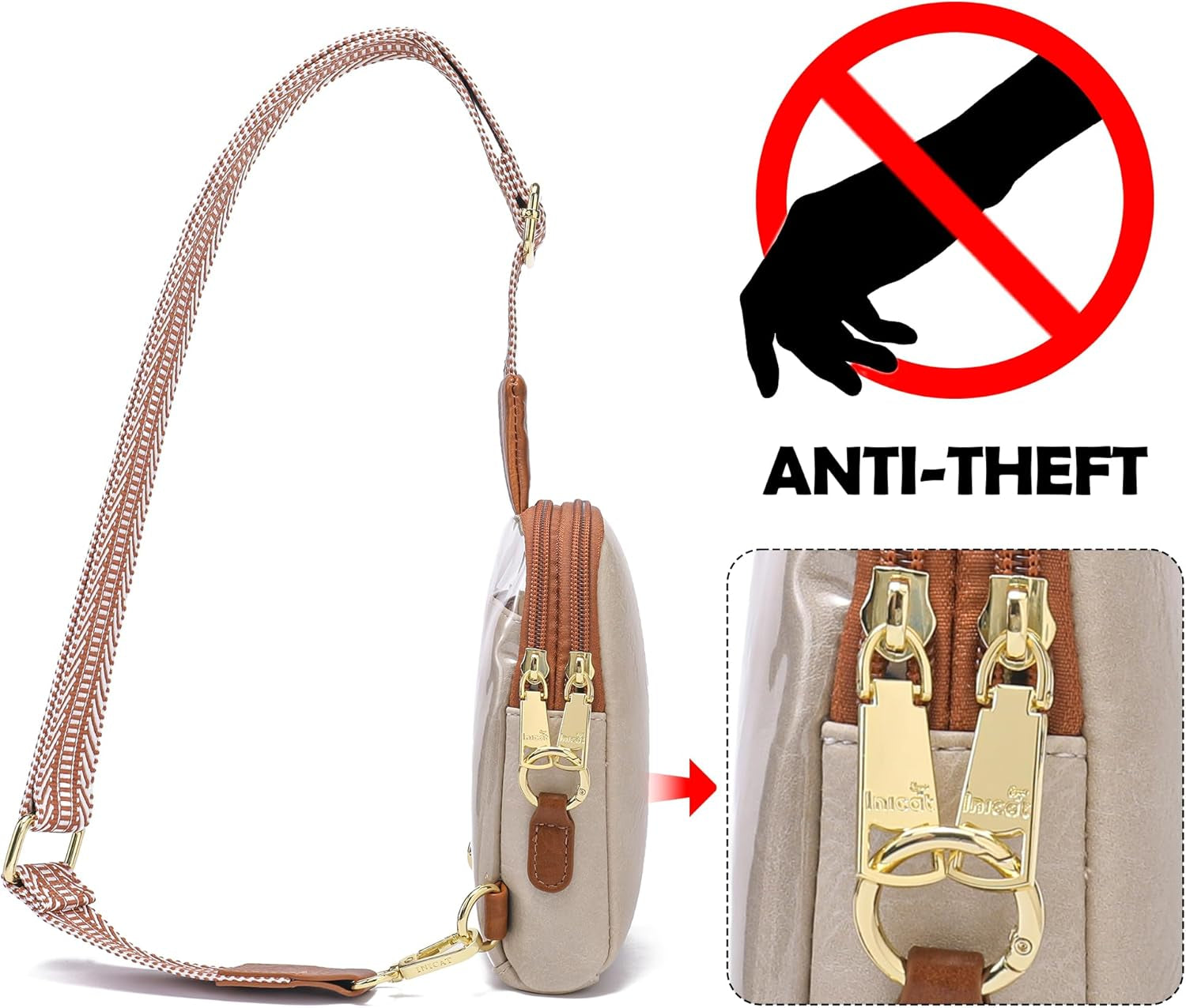 Sling Bag for Women Touchscreen Small Crossbody Cell Phone Purse Fanny Pack