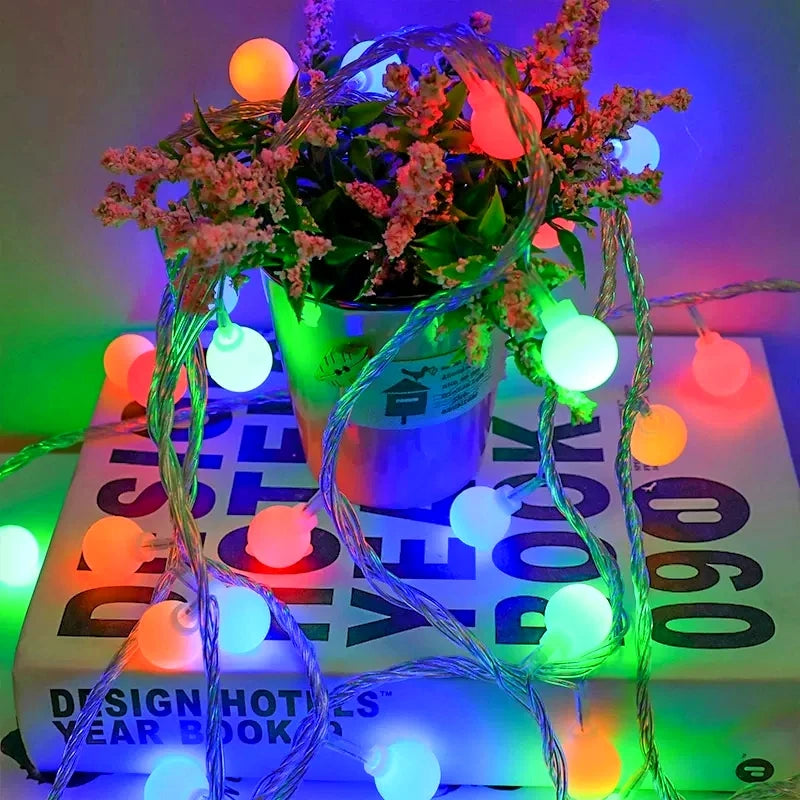 10M USB/Battery Power Ball LED String Lights Garland Lights ...