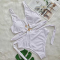 High-Waisted Boho Bikini Swimsuit