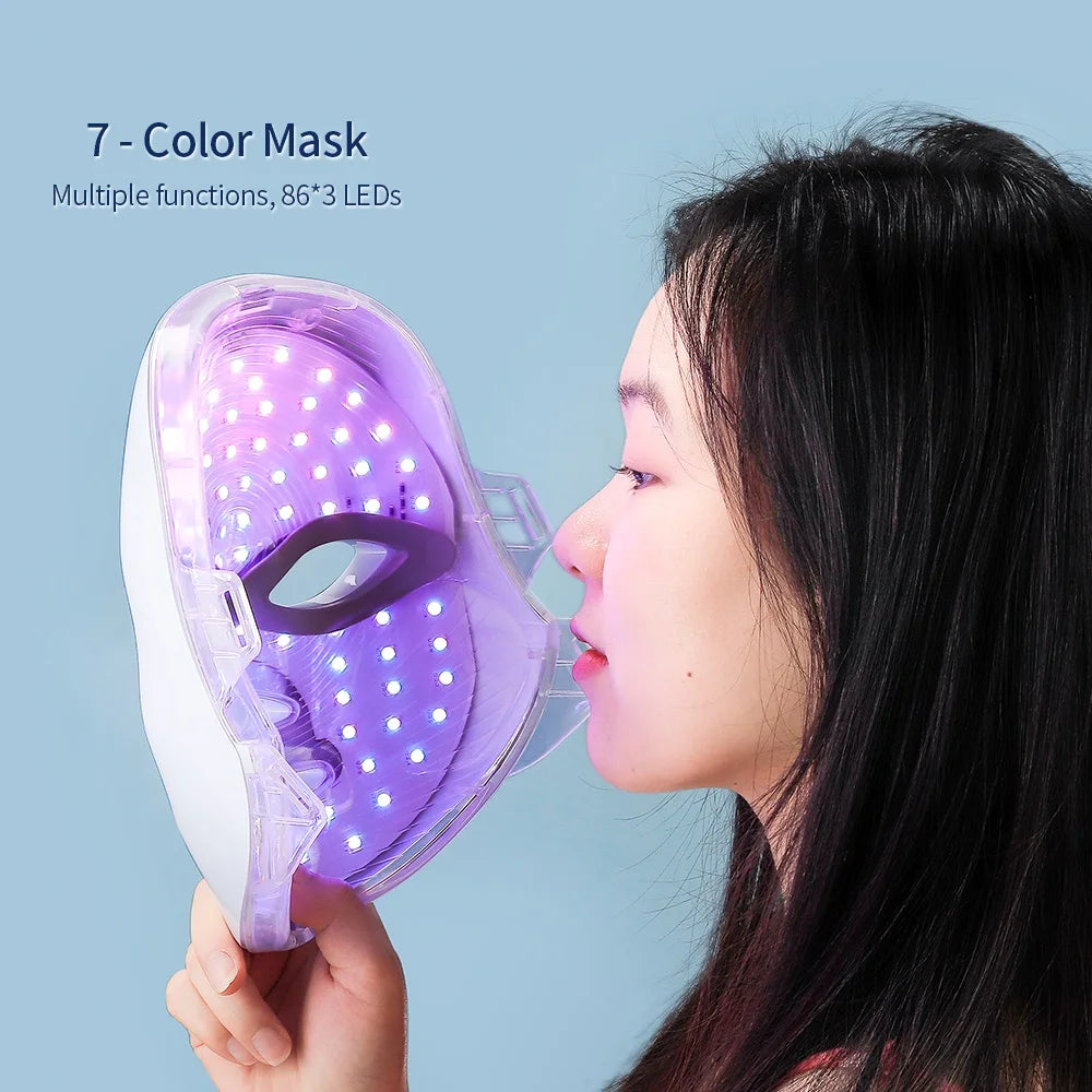 7-Color LED Facial Mask with Neck Treatment