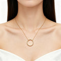 Minimalist Round Pendant Clavicle Chain