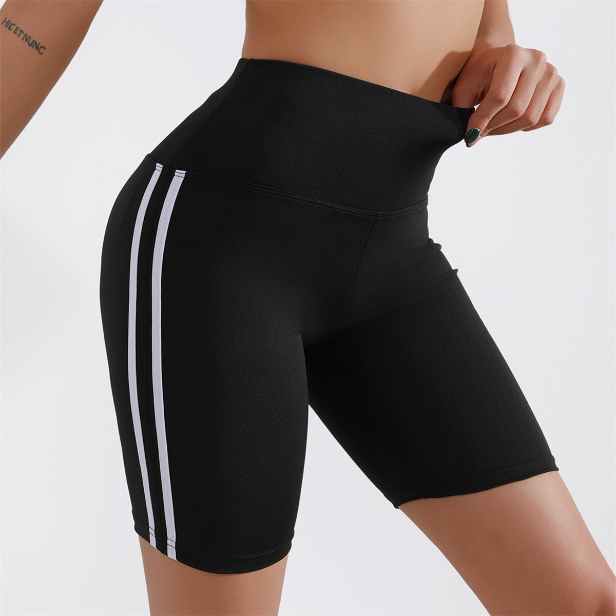 High-Waist Performance Fitness Shorts
