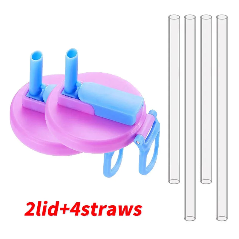 Silicone Soda Can Cover with Built-in Straw – 2 Pack