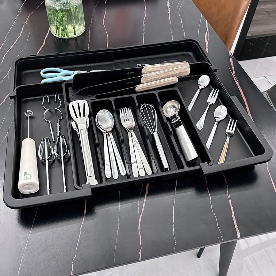 Kitchen Cutlery Compartment Storage Box